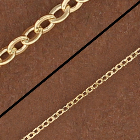 2.5mm Gold Filled Oval Cable Chain
