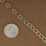 Gold Filled Hammered Oval Link Chain 6x7.5mm