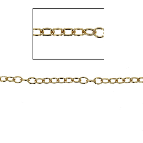 5.5 x 7.5mm Oval GF Cable Chain GF4405