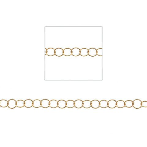 Gold Braided Round Link Chain