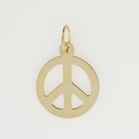 Gold Filled Peace Sign Charm
