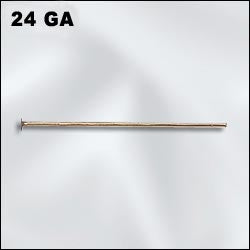Gold Filled 24 Gauge 1in Head Pins