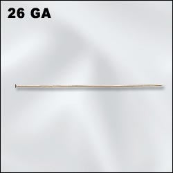 14kt Gold 1.5 inch 26 gauge Head Pin