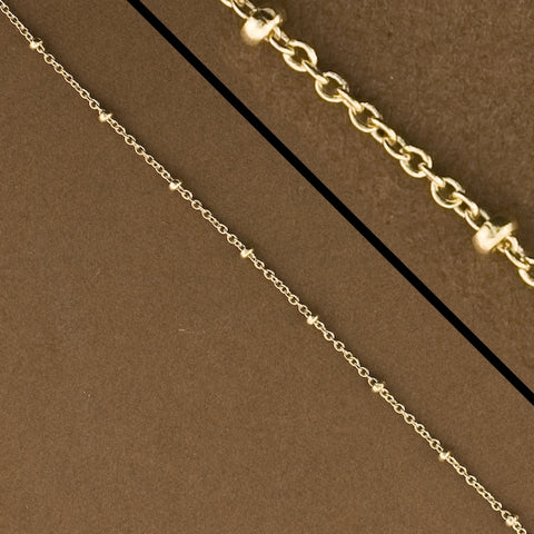 33 Feet Bulk 14K Gold Plated Chains for Jewelry Making Kit
