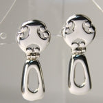 Sterling Silver Abstract Shapes Dangle Earrings
