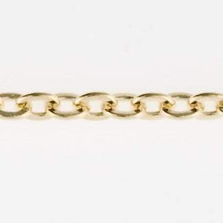1mm Gold Plated Flat Cable Chain