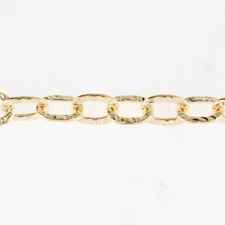 4x5mm Gold Plated Pattern Cable Chain
