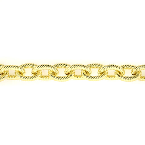 9x7mm Gold Plated Twisted Oval Cable Chain