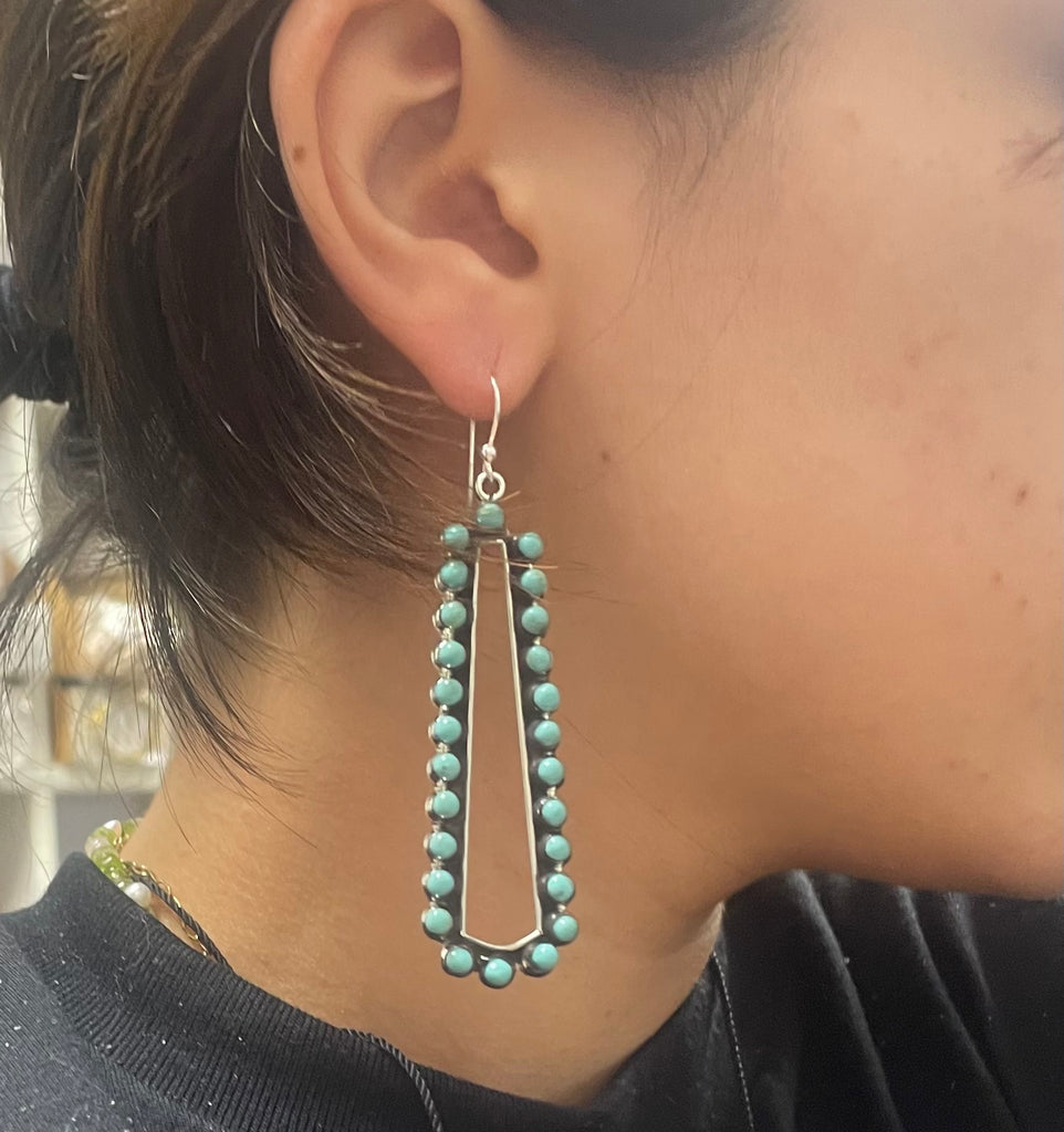 Statement Turquoise Frame Earrings