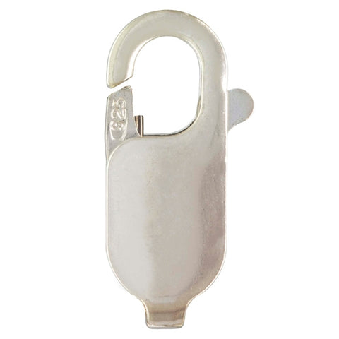 Lobster Claw Clasps, 40 mm, Silver-plated, 2 pc