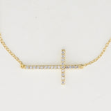 Large Glitz and Glamour CZ Cross Necklace