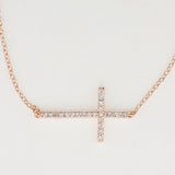 Large Glitz and Glamour CZ Cross Necklace