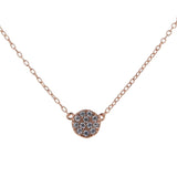 Mini CZ Disc Necklace