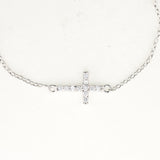 Small Glitz and Glamour CZ Cross Necklace