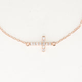 Small Glitz and Glamour CZ Cross Necklace