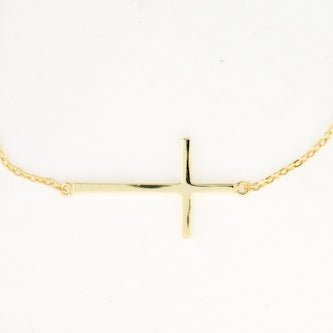 Large Sideways Cross Necklace