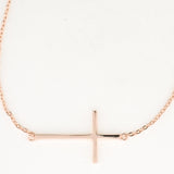 Large Sideways Cross Necklace