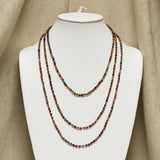 70in 4mm Round Natural Stone Necklace