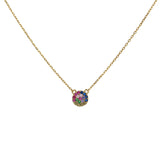 Mini Multicolor Disc Necklace