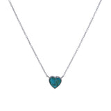 Simple Turquoise Heart Necklace