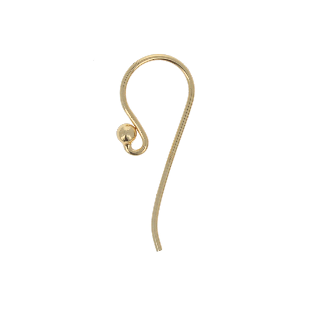 Gold Vermeil Earwire with 2.5mm Ball