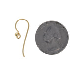 Gold Vermeil Earwire with 2.5mm Ball