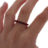 Red Jasper 2mm Band Ring