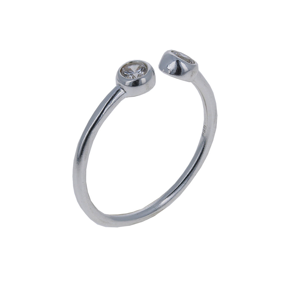 Open Center Double CZ Ring – Mayas Gems