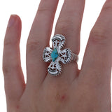Victorian Turquoise Cross Ring