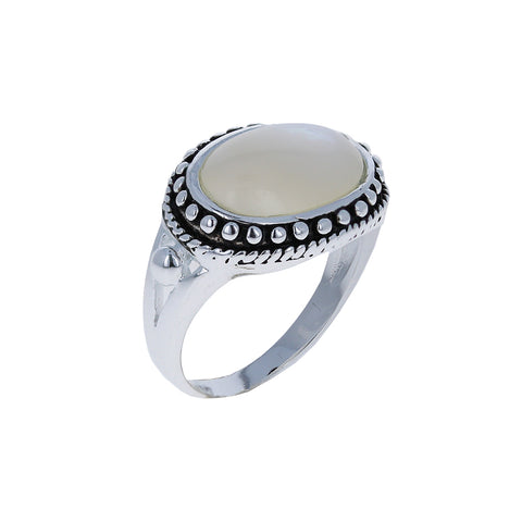 French Bead and Pearl Ring