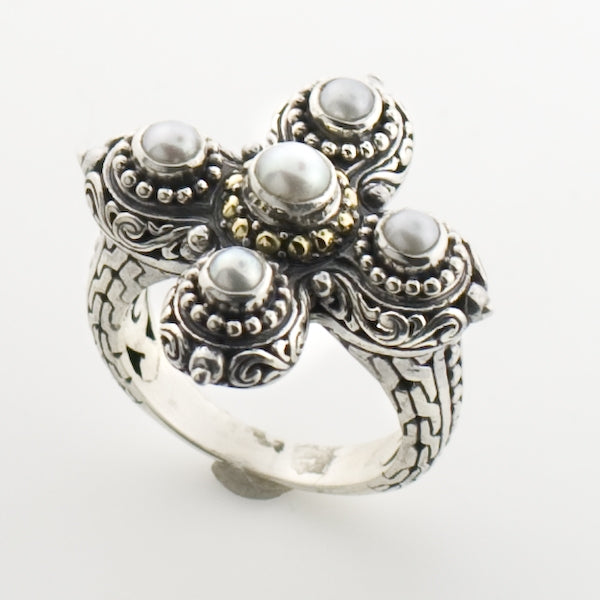 Mabe Pearl Cross Ring