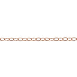 4mm Rose Gold Plated Oval Link Chain