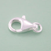 10x17mm Rounded Teardrop Lobster Claw Clasps Sterling Silver .925