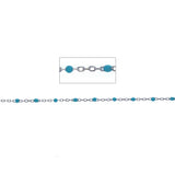 Turquoise Bead Cable Chain