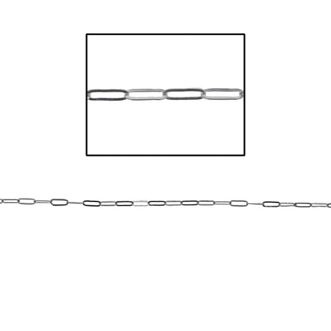 Mini Paperclip Chain, Sterling Silver