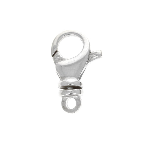 Fenggtonqii Silvery 0.5 Inner Diameter D Ring Thin Small Spring Buckle  Lobster Clasps Swivel Snap Hooks Pack of 15 