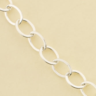 5mm Sterling Silver Hammered Link Chain