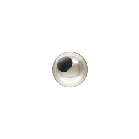 3mm Extra Large Hole Silver Bead