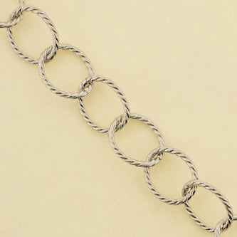 10mm Sterling Silver Twisted Link Chain