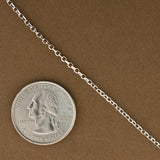 Sterling Silver 2mm Diamond Cut Oval Rolo Chain