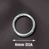 6mm Split Rings Sterling Silver