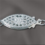 Sterling Silver Filigree Marquis Clasp Single Ring