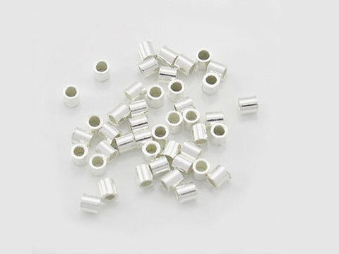 Sterling Silver 2x2 Heavy Wall Crimp Beads