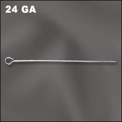 1.5" 24 Gauge Sterling Silver Eye Pins