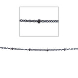 Sterling Silver and Gun Metal Satellite Chain