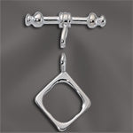 Sterling Silver Diamond Shaped Toggle 10mm