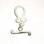 Sterling Silver Paisley Toggle 10mm
