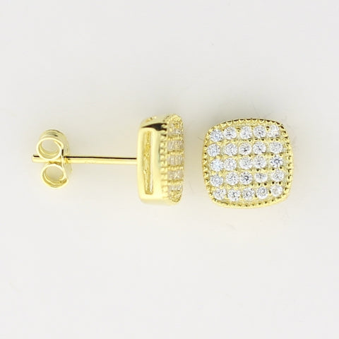 Vermeil Rounded Square Studs