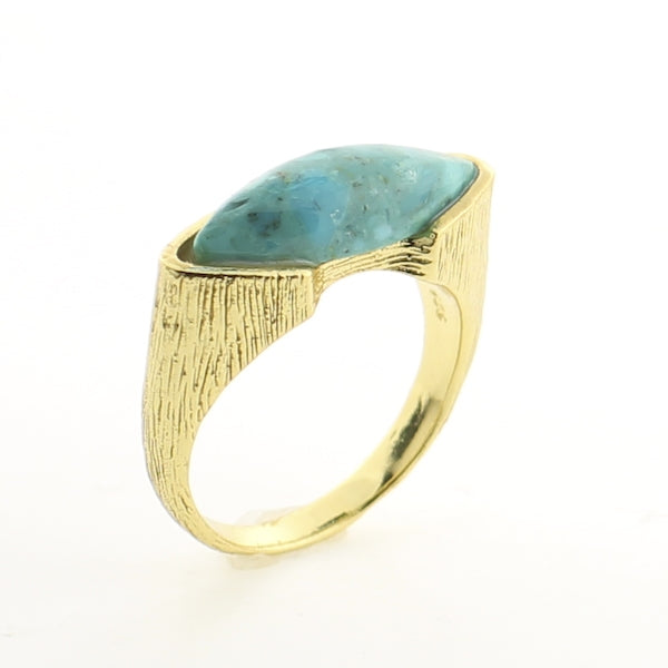 Vermeil Turquoise Stone Stacker