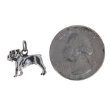 Bulldog Charm Sterling Silver For Bracelet Large Churchill Mascot English Muscle